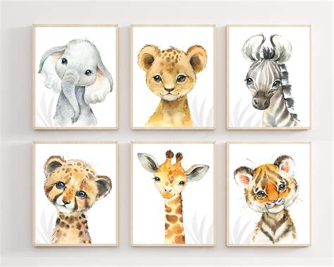 Jungle Animal Print / Safari Nursery Art / Baby Boy Nursery Etsy in