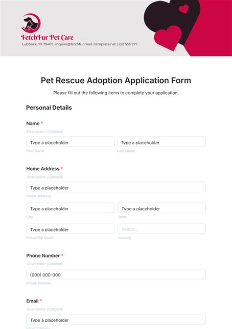 Animal Adoption Application Template