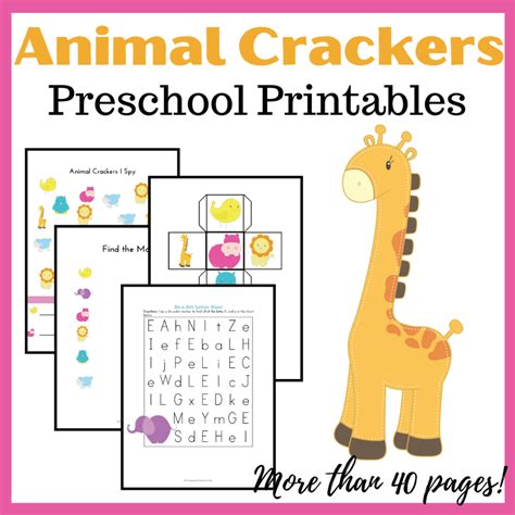 Animal Crackers Activities