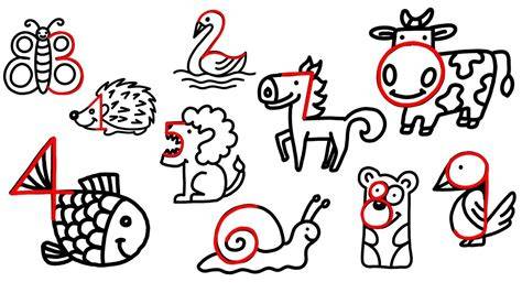 animal drawing using numbers