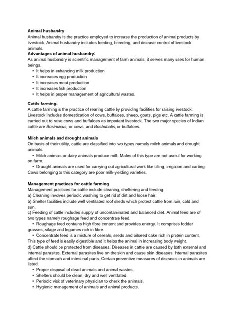 +14 Animal Husbandry Notes Pdf Viral