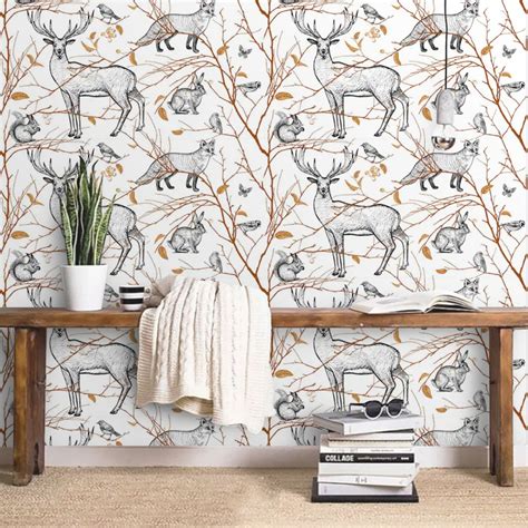 animal peel and stick wallpaper