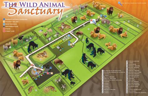 animal sanctuary map