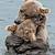 animals hugging each other gif