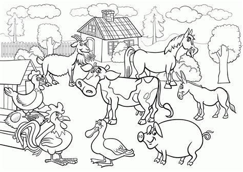 animals farm coloring