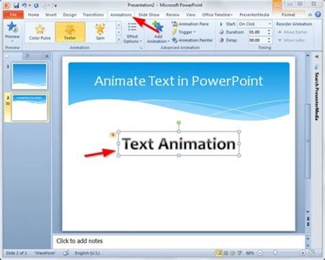 animar texto en powerpoint