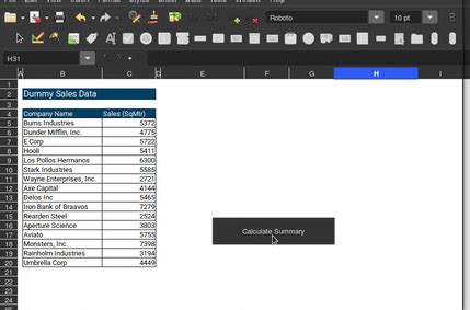 LibreOffice Calc Macro Example Simple Cash Register