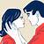 animated cartoon kiss gif