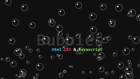 Animated Bubbles In Html