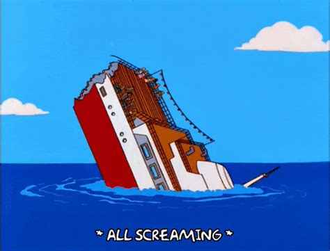 Monokromatic sinking ship animation sinking ship GIF