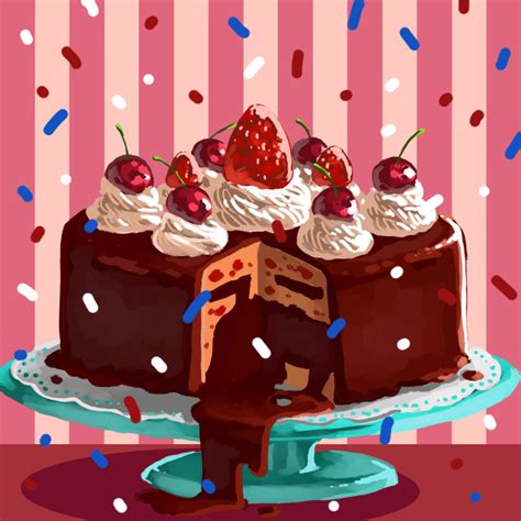 Chocolate Cake Day by Qais Sarhan on Dribbble