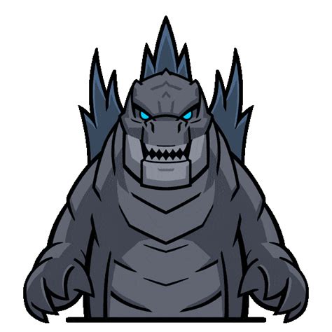 (not) Godzilla Gif Smoke animation, Drawing