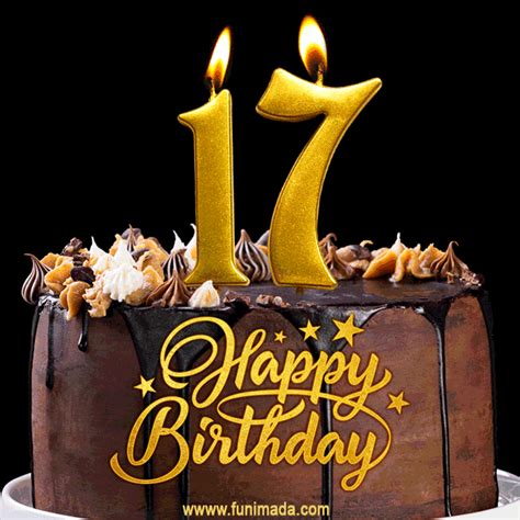 Happy Birthday 17 Years Old Animated Card — Download on