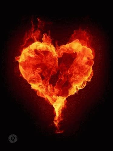 animated heart on fire