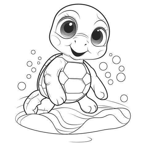 Animated Turtle Coloring Pages