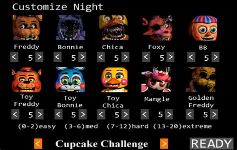 animatronicos fnaf nombres