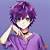 anime boy purple