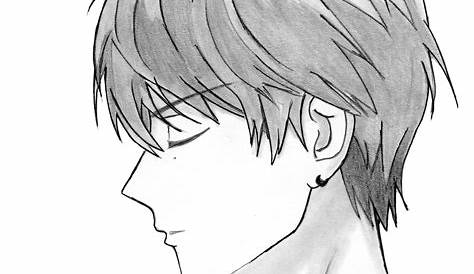 Anime Boy Side Profile Drawing Anime A circle shape is ideal for