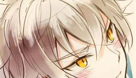 Resultado de imagem para anime boy with white hair and yellow eyes