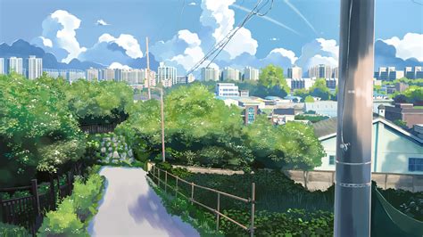 Anime City Background Day