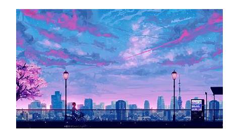 Anime City Pink Wallpapers - Wallpaper Cave