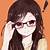 anime cute girl glasses