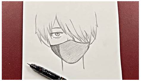 hoodie-face-mask-how-to-draw-anime-characters-black-and-white-pencil