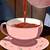 anime drinking pink tea gif