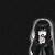 anime girl black and white background