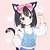 anime girl black cat wallpaper