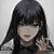 anime girl black hair art