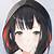anime girl black hair hoodie