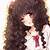 anime girl brown hair curly