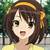anime girl brown hair yellow headband