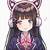 anime girl cat headphones