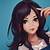 anime girl character with long black hair
