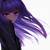 anime girl dark violet hair