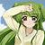 anime girl dress green