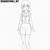 anime girl easy to trace full body