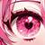 anime girl eyes heart