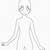 anime girl full body outline