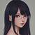 anime girl glasses black hair