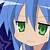 anime girl green eyes blue hair