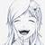 anime girl laughing drawing