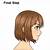 anime girl short hair side view