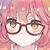anime girl short hair with glasses