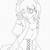 anime girl uncolored drawings