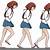 anime girl walking pose