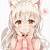 anime girl white hair cat ears
