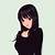 anime girl with black hair cartoon